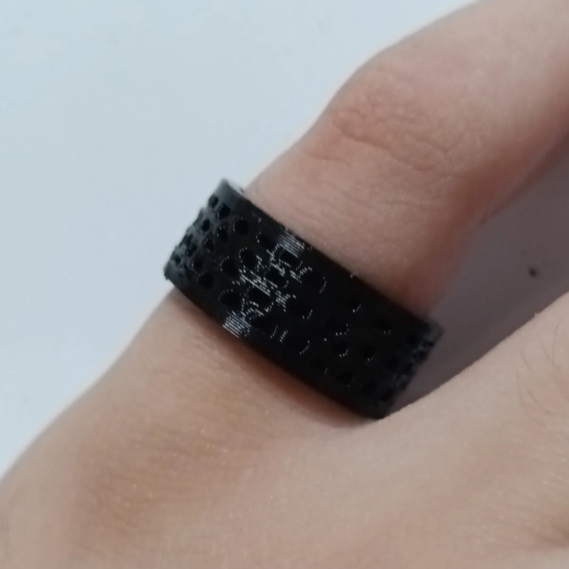 Anillo Textura Negra