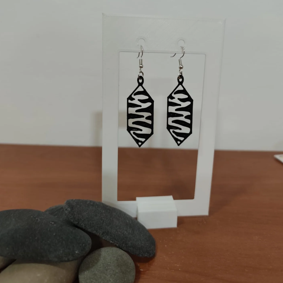 Pendientes Geométricos Bicolor