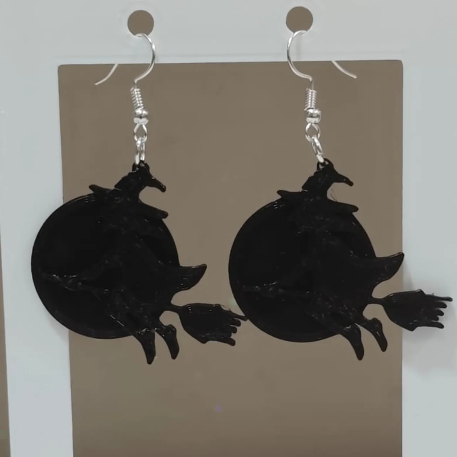 Pendientes Bruja Luna Halloween